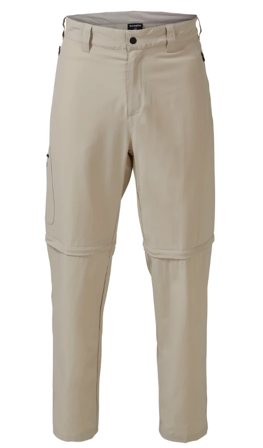 SHIMANO MENS ZIP OFF OUTDOOR FISHING PANTS OATMEAL