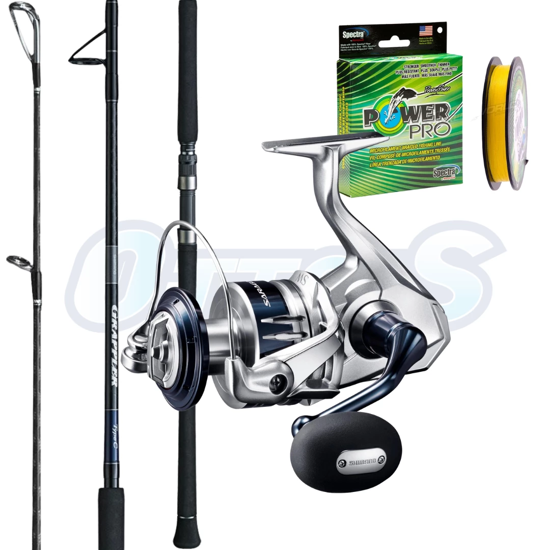 Shimano Saragosa And Shimano Grappler Travel Medium King And Gt Stickbait Combo
