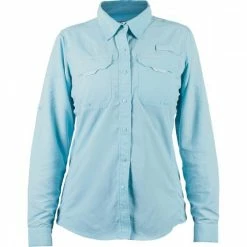 Shimano Ladies Vented Long Sleeve Shirt In Aqua