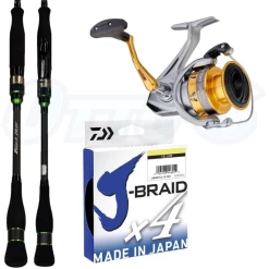 Egi Combo Shimano Sedona And 832ML Black Water Egi Rod